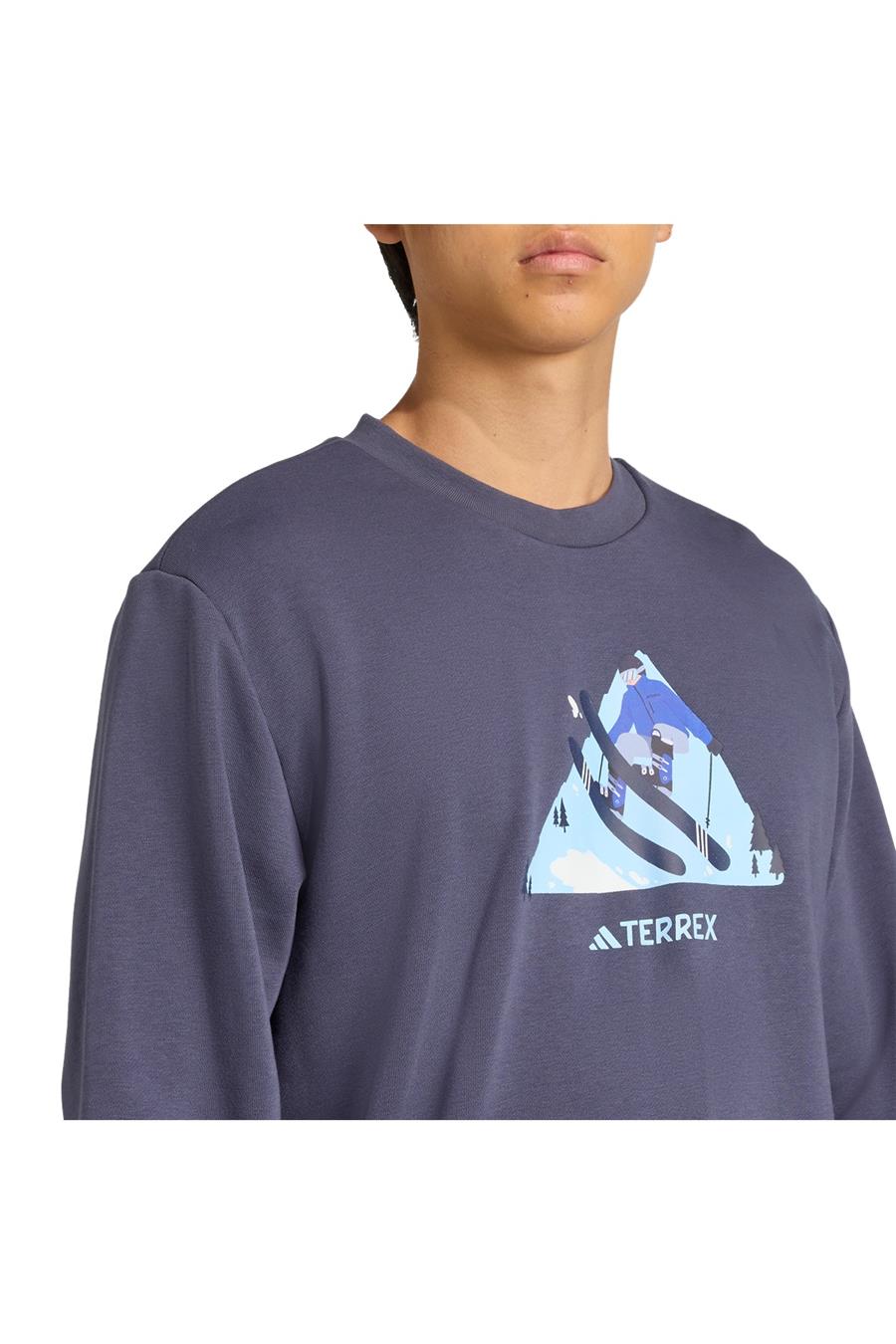 adidas Erkek  Mavi  Sweatshirt SNOW CREW KE2318