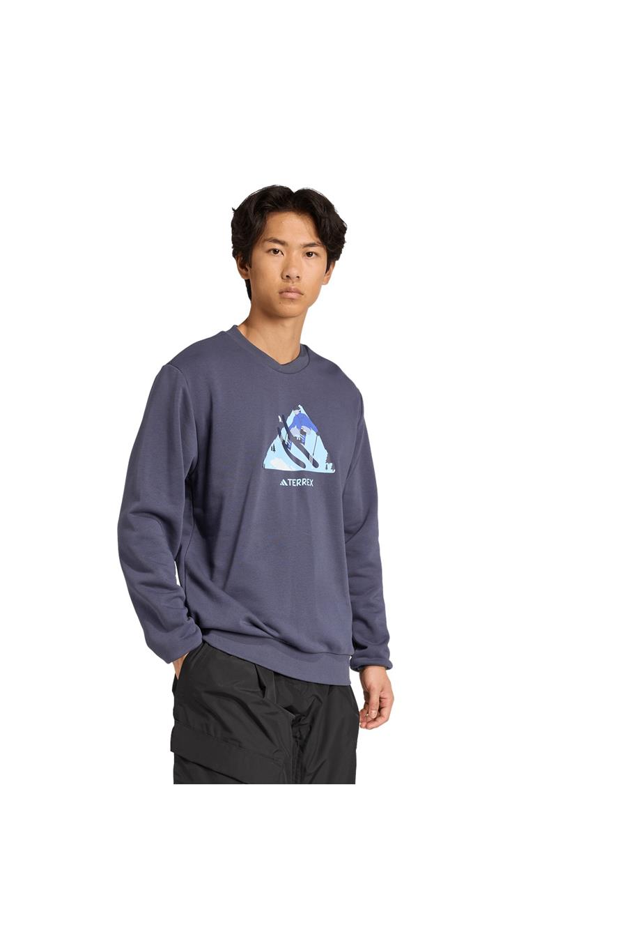 adidas Erkek  Mavi  Sweatshirt SNOW CREW KE2318