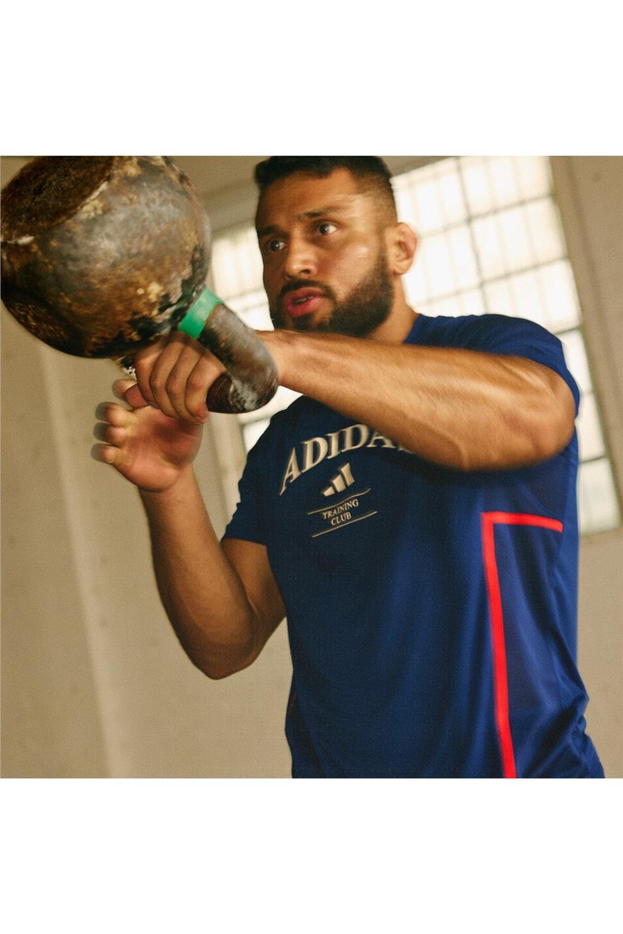 adidas Erkek  Mavi  T-shirt D4T HERITAGE TEE Mavi JI6353