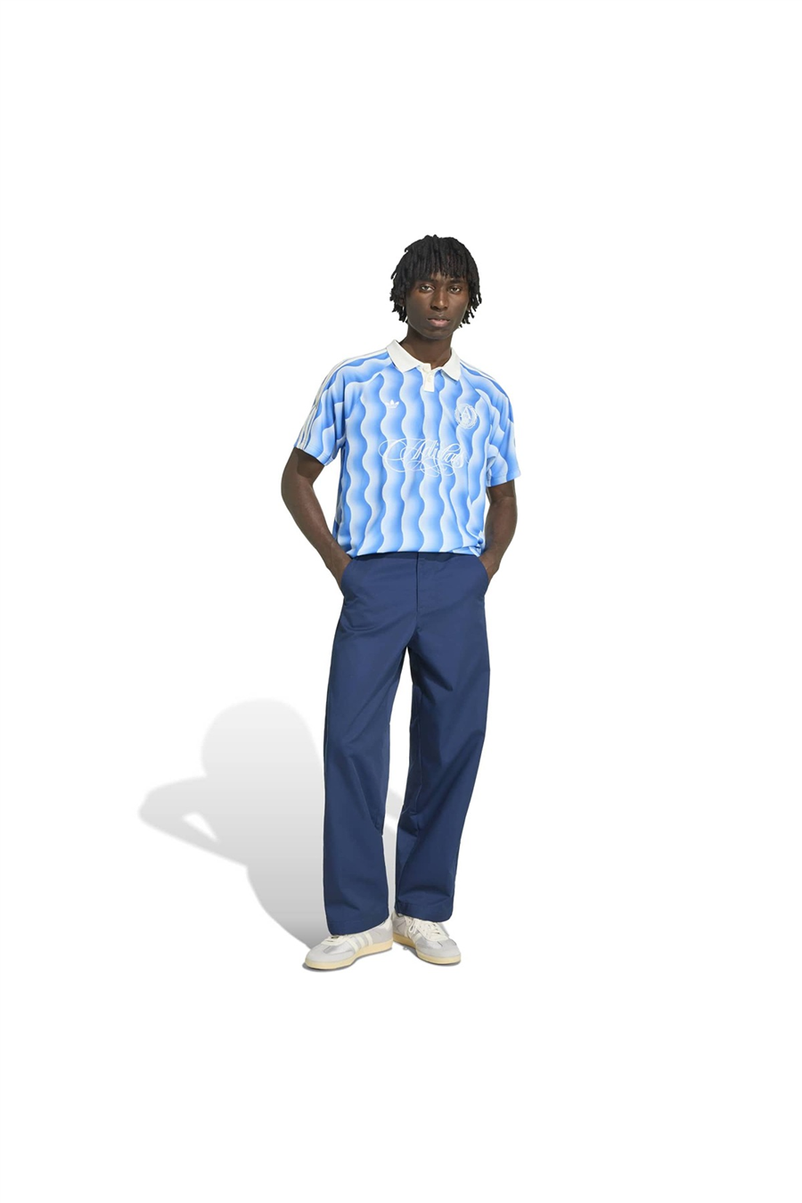 adidas Erkek  Mavi  T-shirt JERSEY KX1258