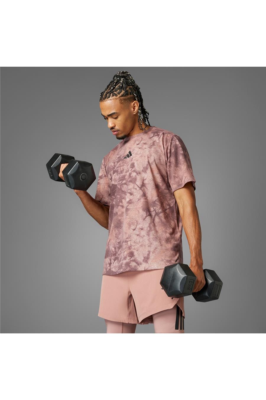 adidas Erkek  Pembe  T-Shirt POWER AOP TEE JP3341