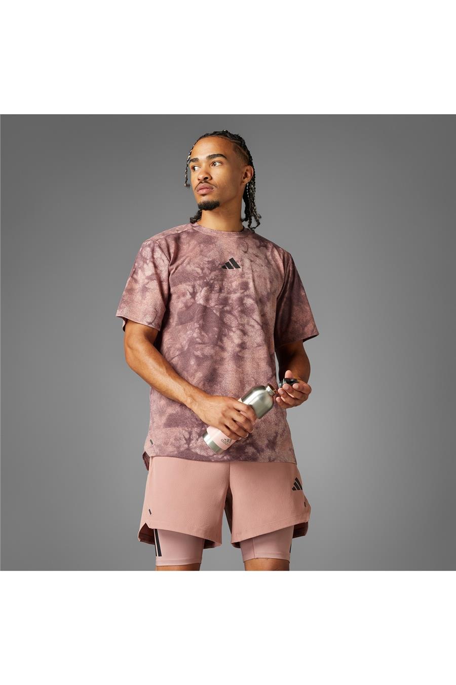 adidas Erkek  Pembe  T-Shirt POWER AOP TEE JP3341