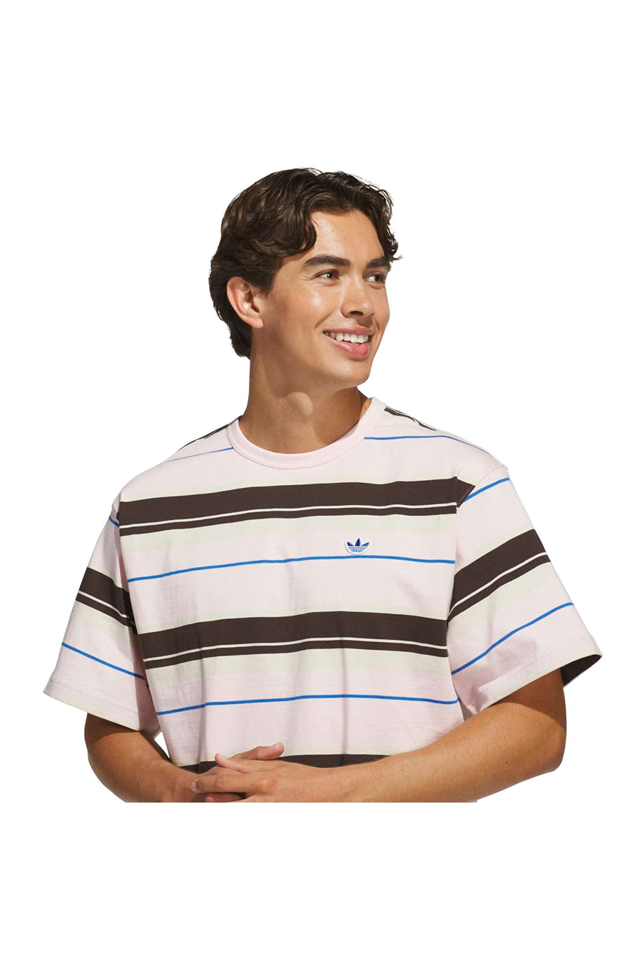 adidas Erkek  Pembe  T-shirt STRIPE TEE KX1269