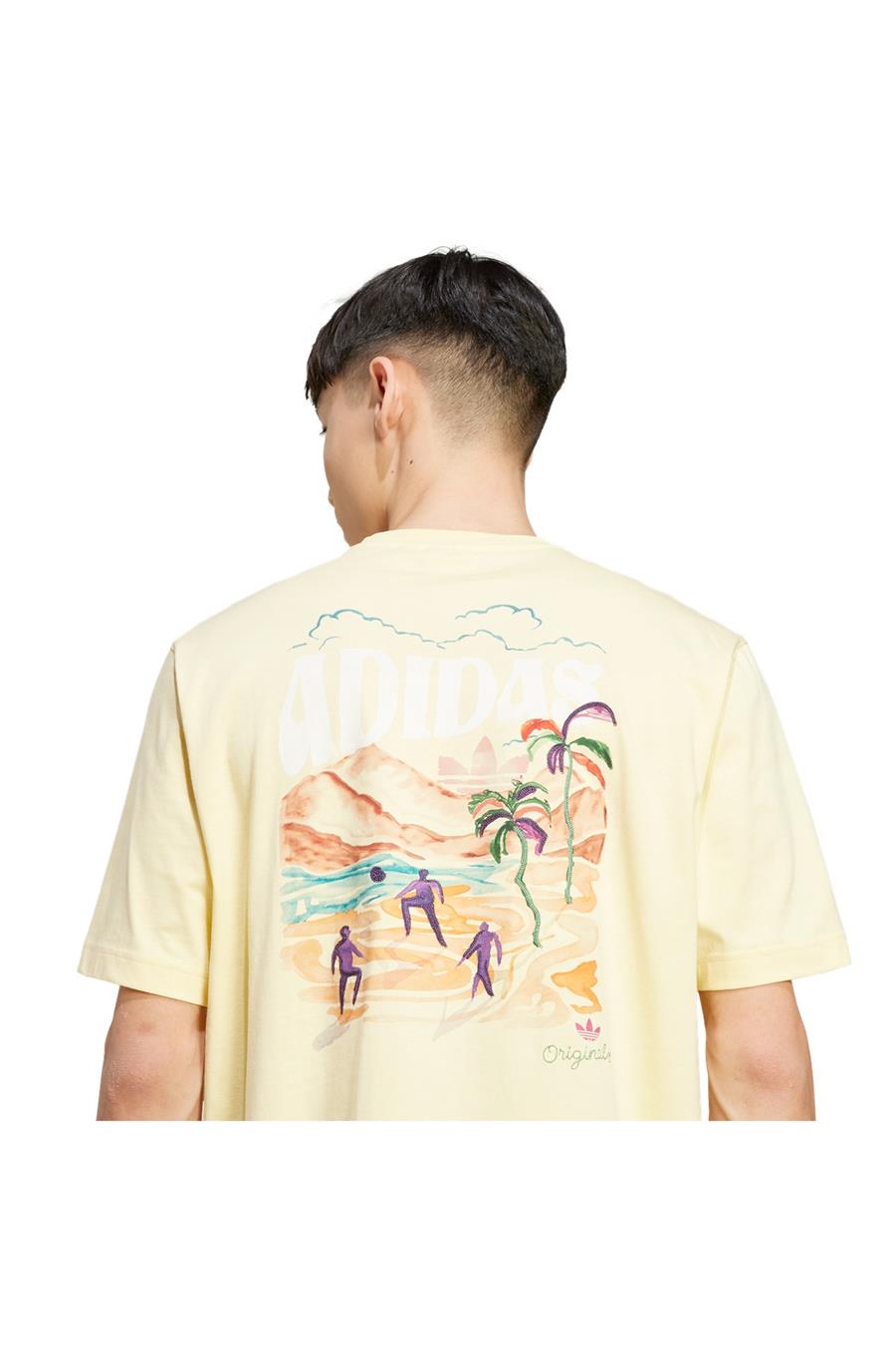 adidas Erkek  Sarı  T-shirt GRAPHIC TEE KC4958