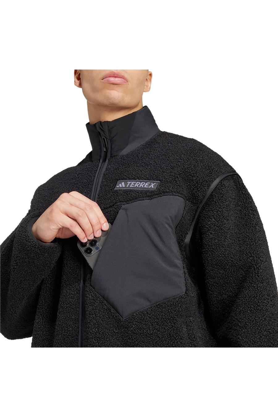 adidas  Erkek Siyah  Ceket XPL PILE FL JKT IZ4995