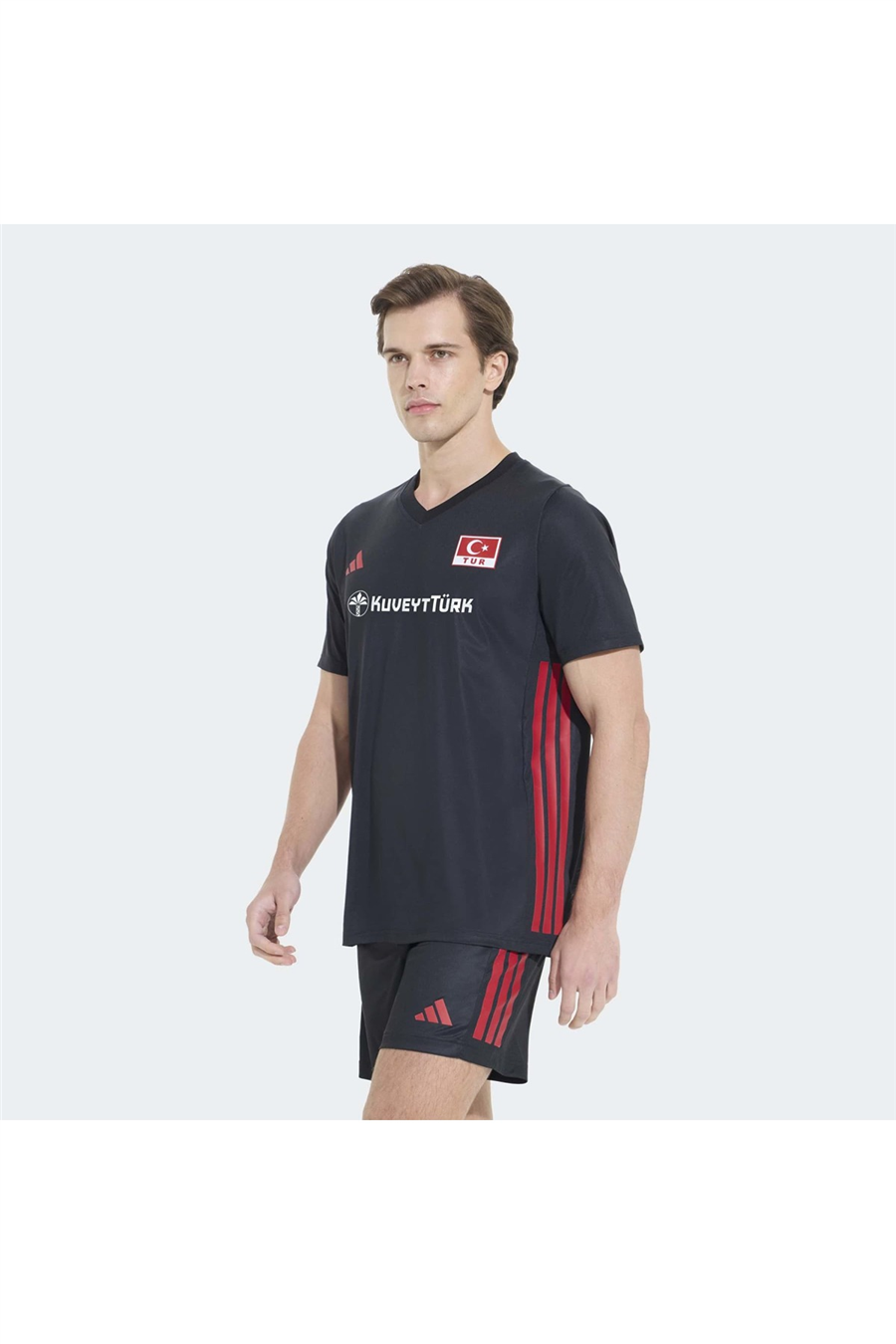 adidas Erkek  Siyah  Forma CUQuickset SS M TVF KM7473