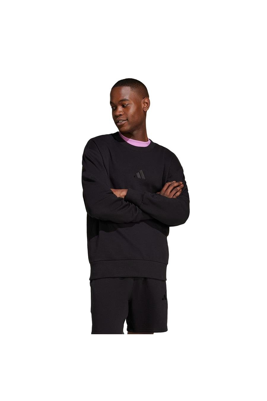 adidas Erkek  Siyah  Sweatshirt M A SZN FT CRW IX1261