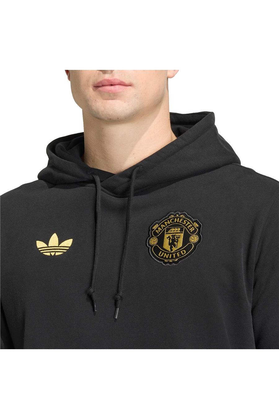 adidas Erkek  Siyah  Sweatshirt MUFC CS HD JM5565
