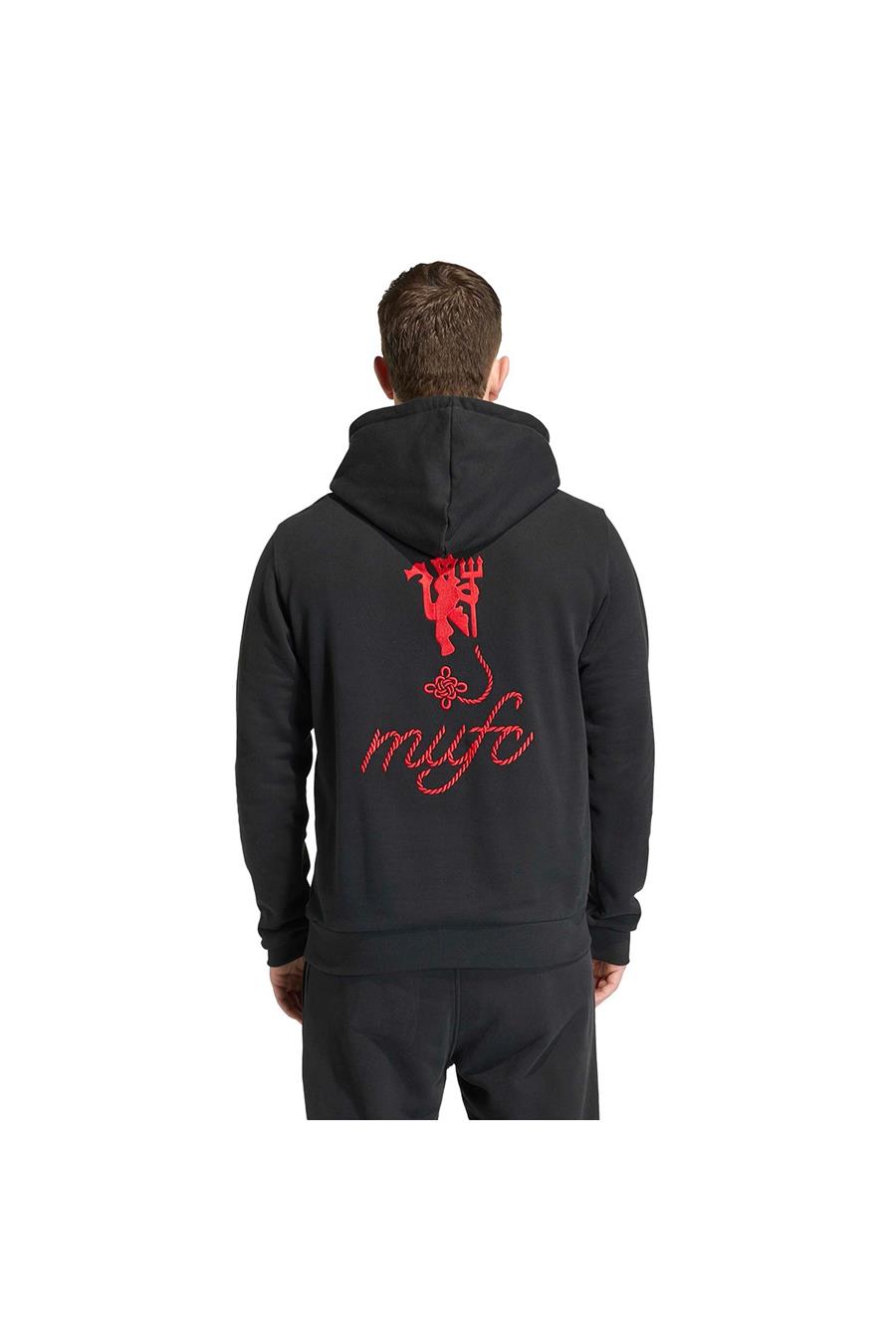 adidas Erkek  Siyah  Sweatshirt MUFC CS HD JM5565