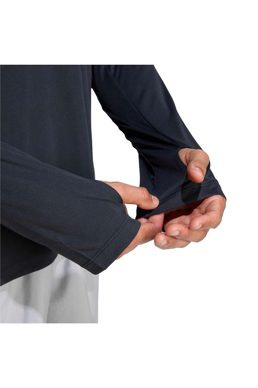 adidas Erkek  Siyah  Sweatshirt Run Ess LS M KE8424