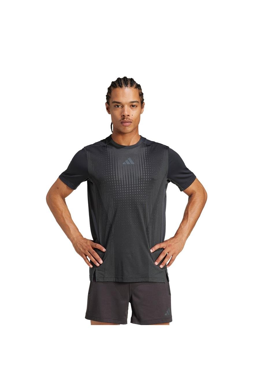 adidas Erkek  Siyah  T-shirt AIRCHILL TEE Siyah JI8196