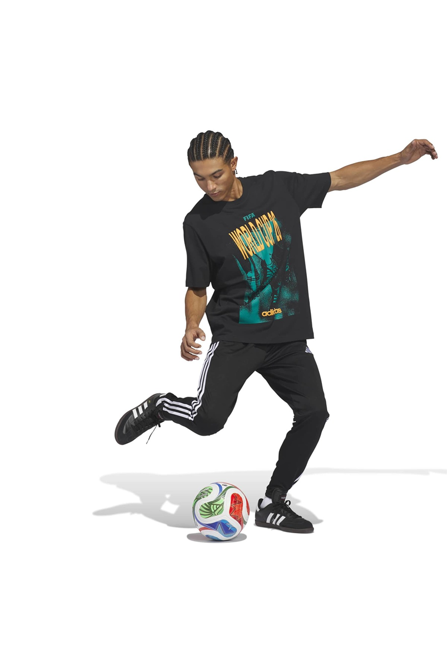 adidas Erkek  Siyah  T-shirt M WC TOUR TEE 1 KE1808