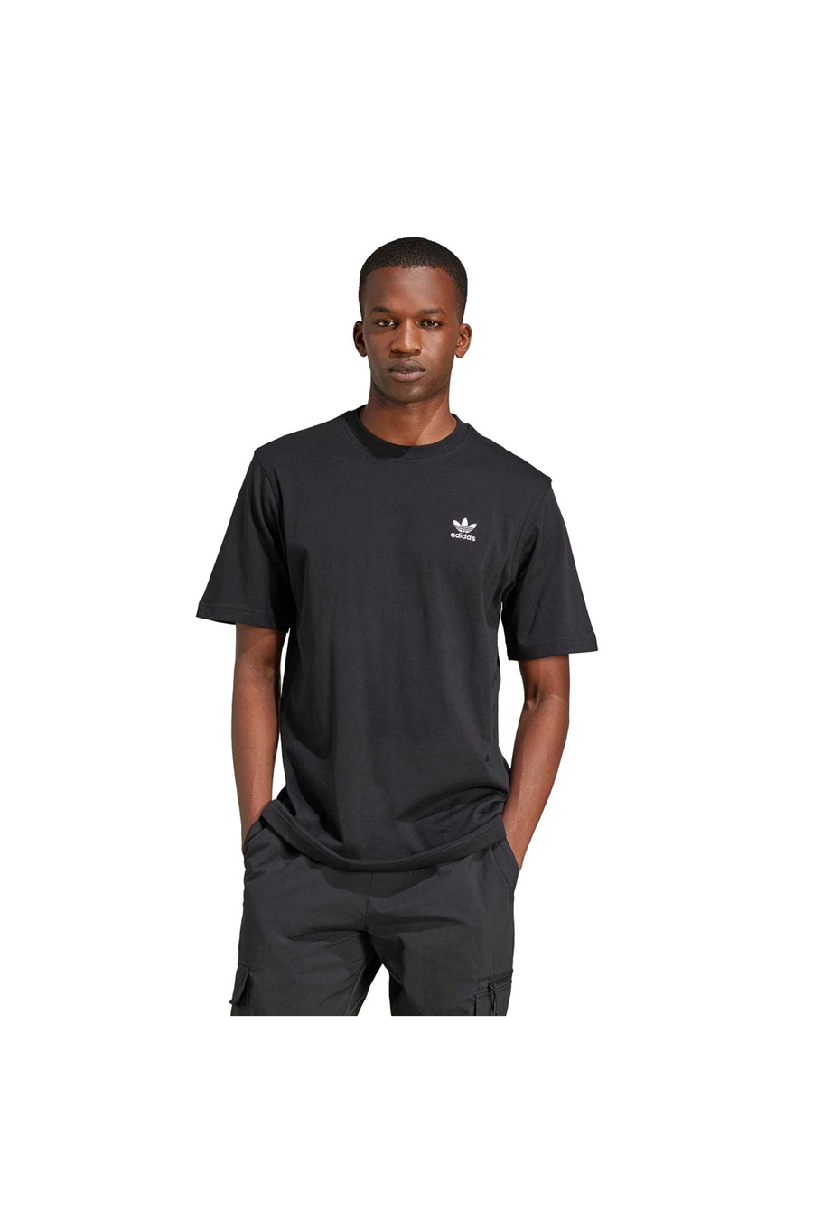 adidas Erkek  Siyah  T-shirt TREFOIL ESS TEE JI8545
