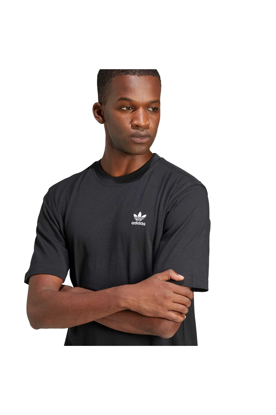 adidas Erkek  Siyah  T-shirt TREFOIL ESS TEE JI8545