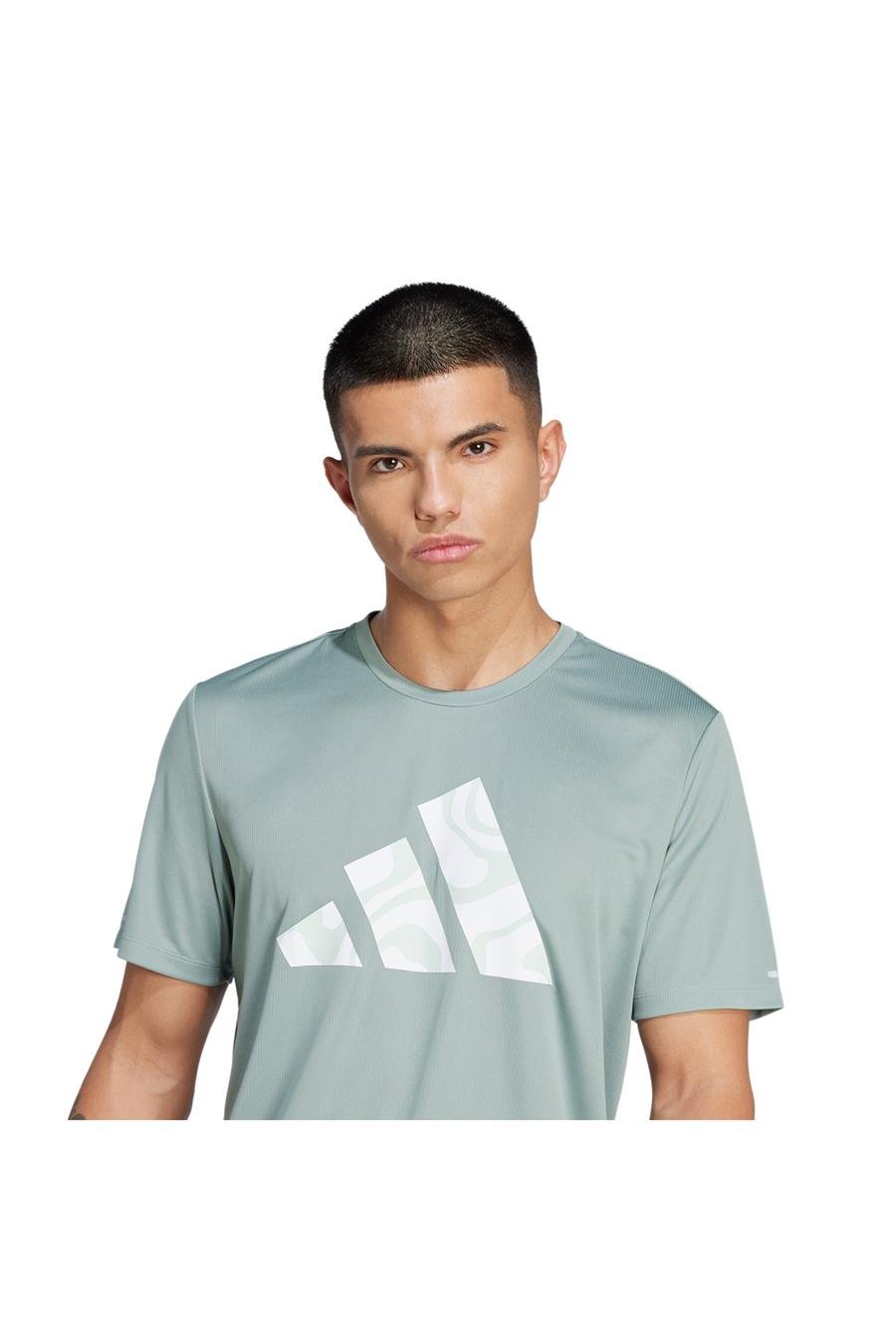 adidas Erkek  Yeşil  T-shirt RUN IT BL TEE M JD2334