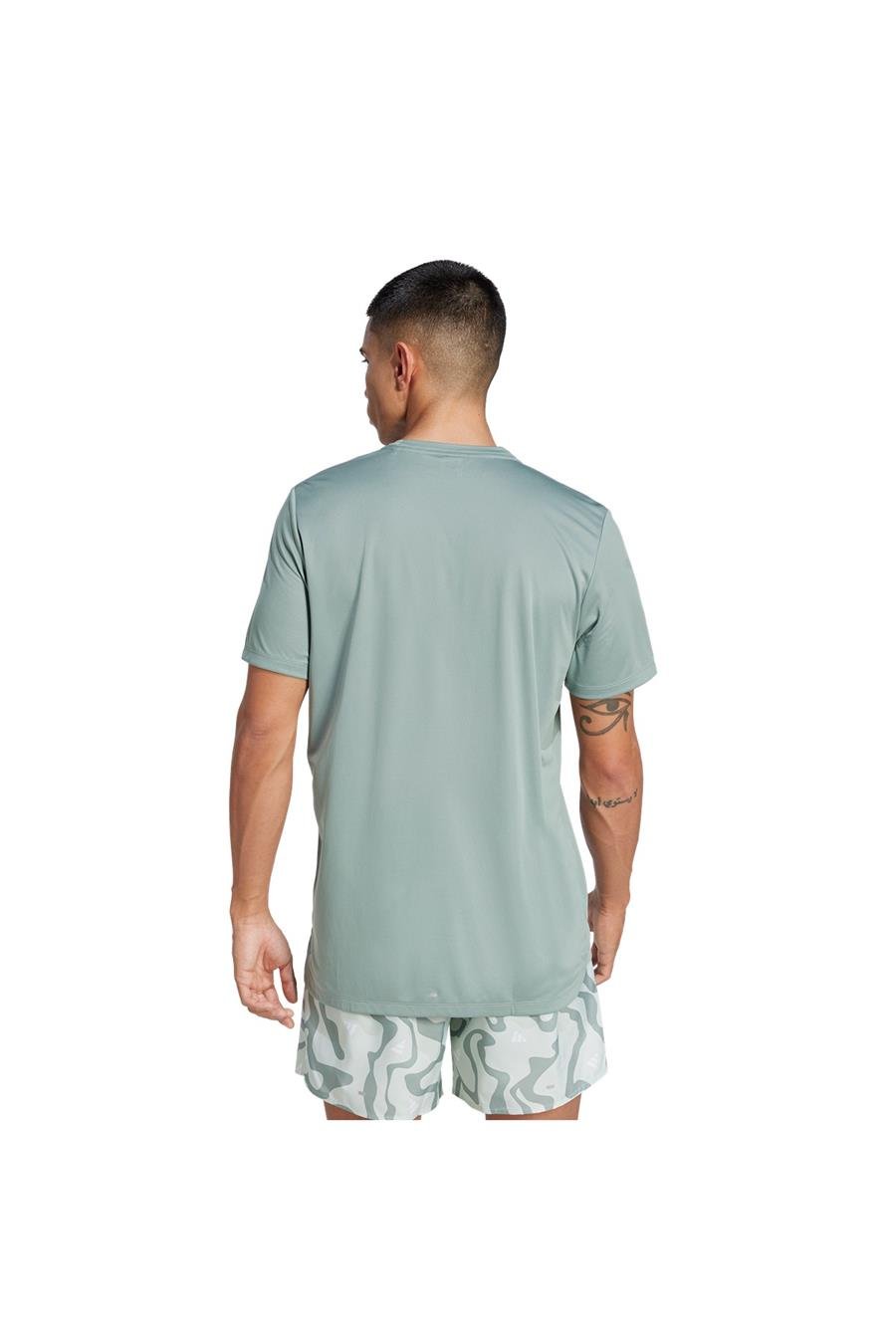 adidas Erkek  Yeşil  T-shirt RUN IT BL TEE M JD2334