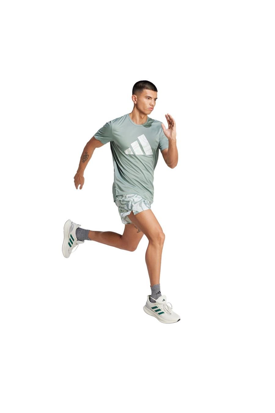 adidas Erkek  Yeşil  T-shirt RUN IT BL TEE M JD2334