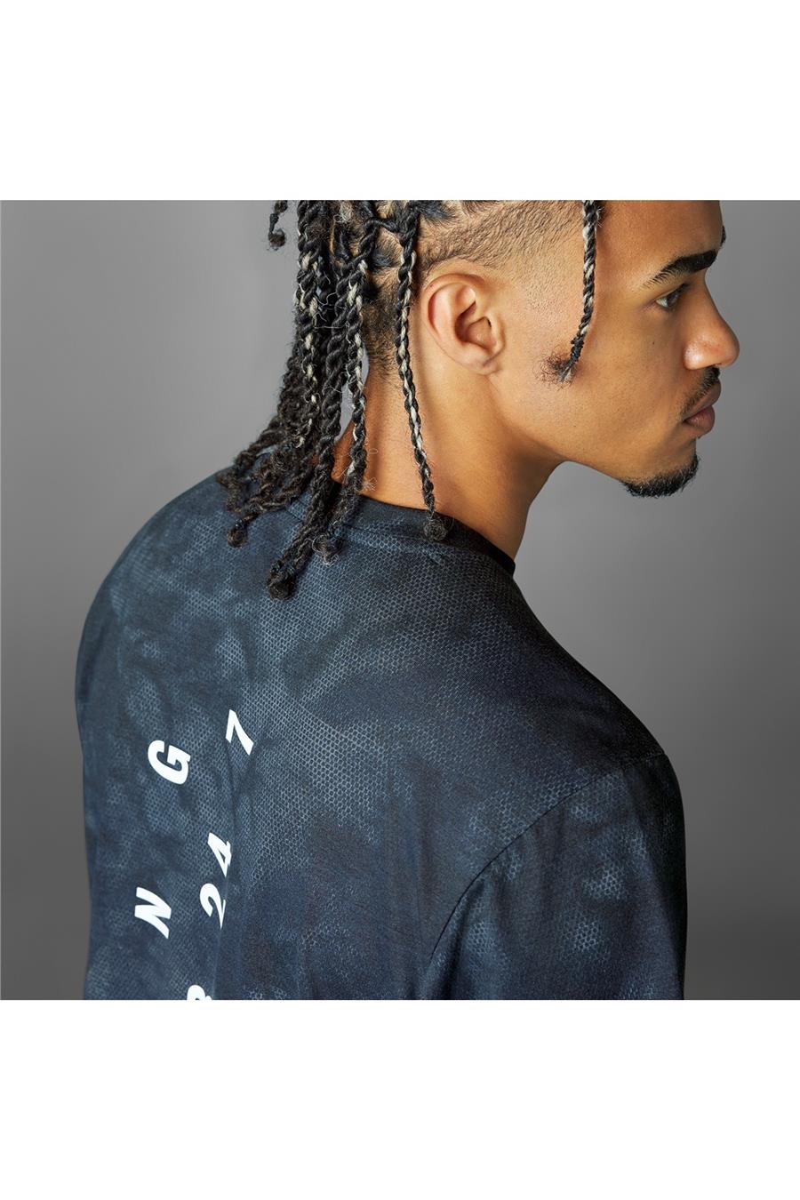 adidas Gri  Erkek  T-shirt POWER AOP TEE JP3340 Gri  Erkek  T-shirt POWER AOP TEE JP3340