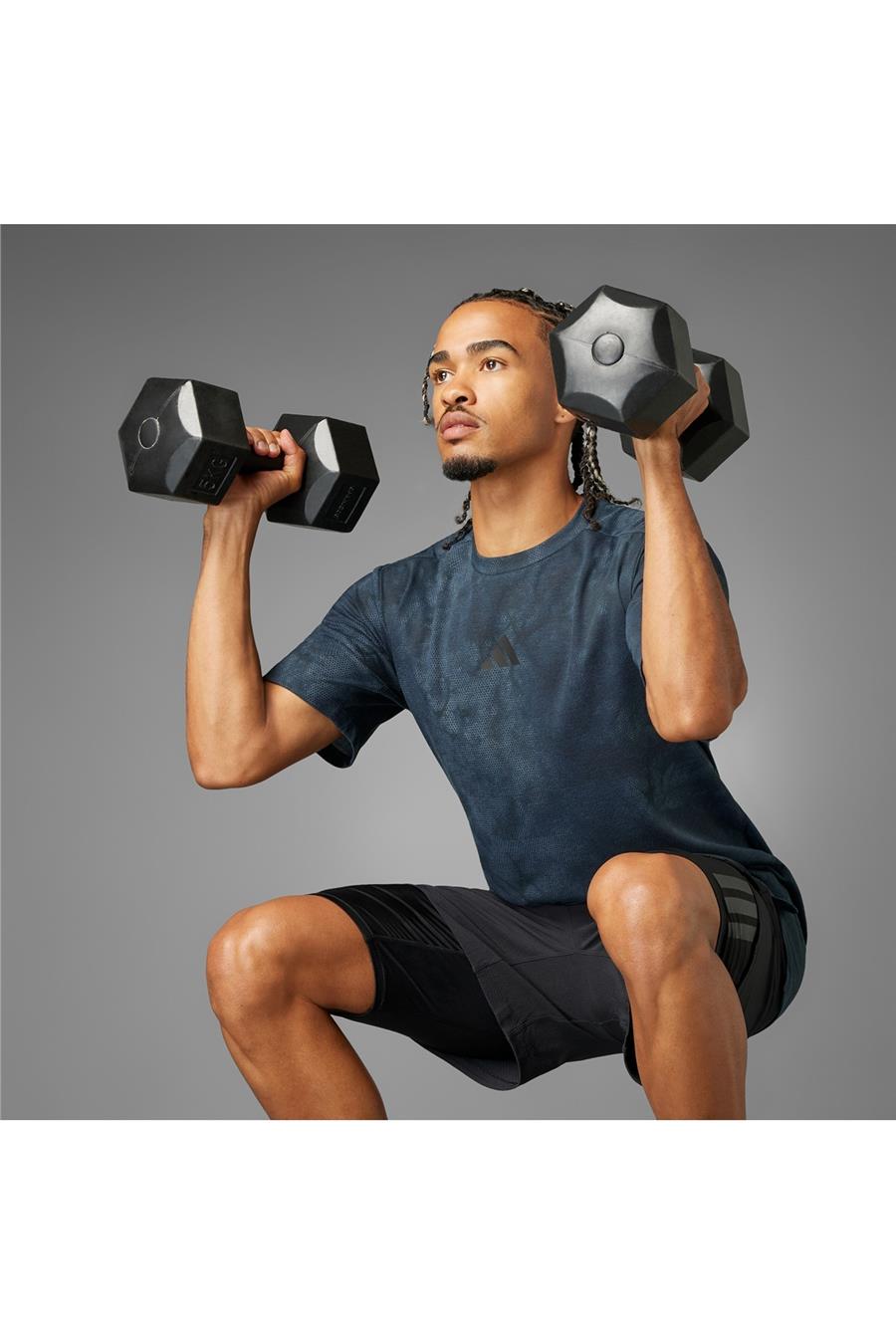 adidas Gri  Erkek  T-shirt POWER AOP TEE JP3340 Gri  Erkek  T-shirt POWER AOP TEE JP3340