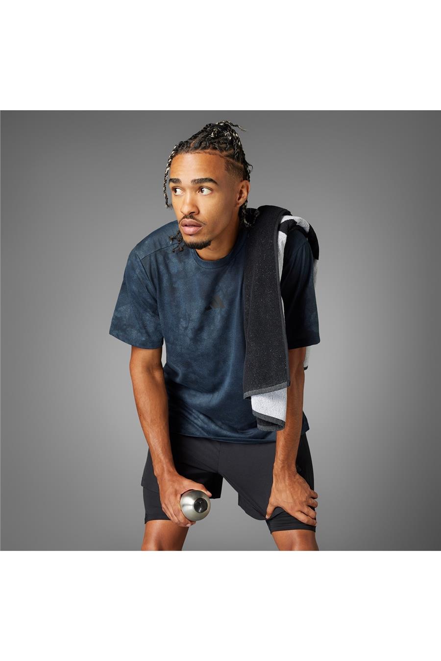 adidas Gri  Erkek  T-shirt POWER AOP TEE JP3340 Gri  Erkek  T-shirt POWER AOP TEE JP3340