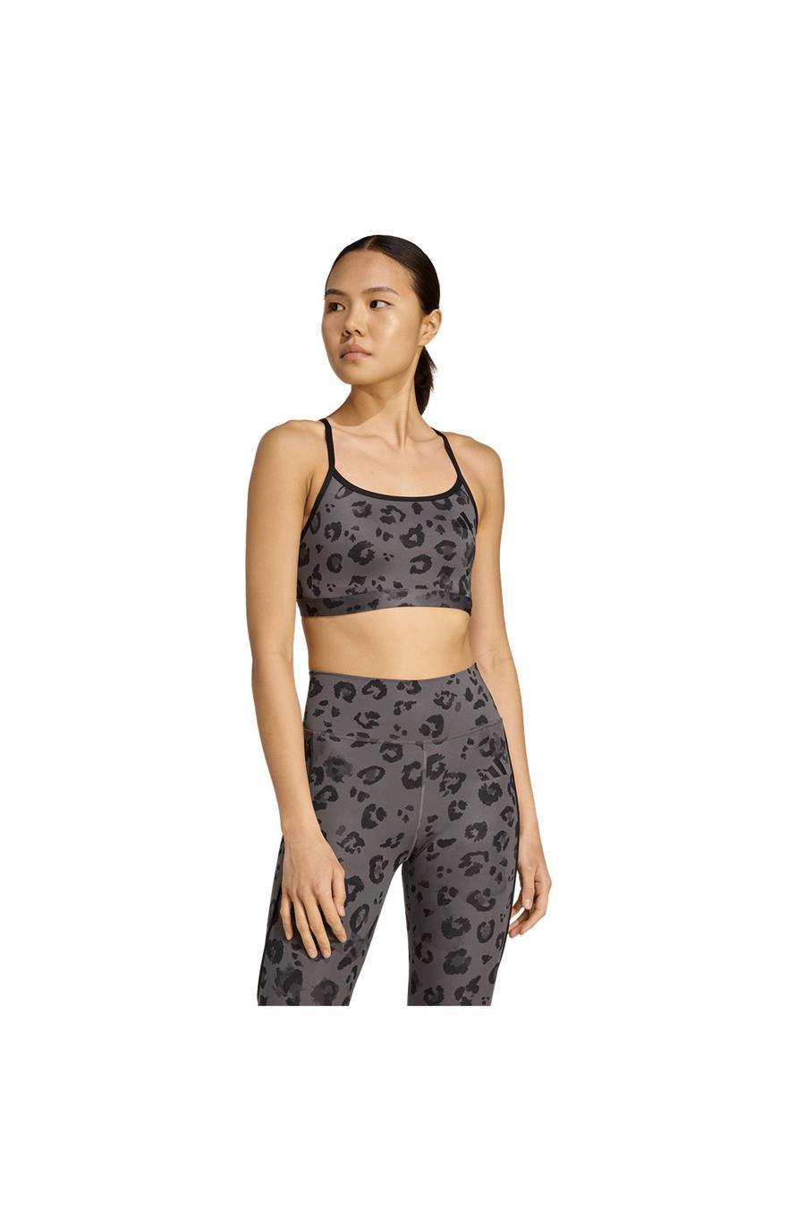 adidas Gri Kadın   Sporcu Sütyeni AER LS BRA AOP JN2662