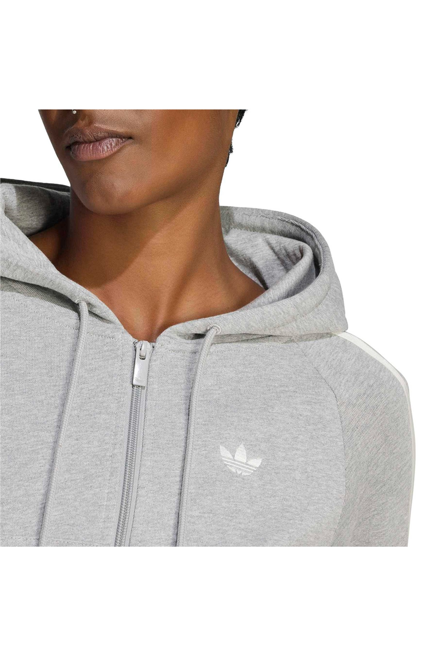 adidas Gri  Kadın  Sweatshirt GFX ZIP TOP LE8319