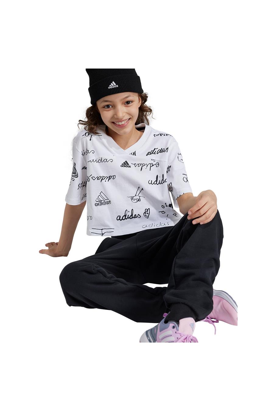 adidas JG BLUV CR T Çocuk   T-shirt IV9434