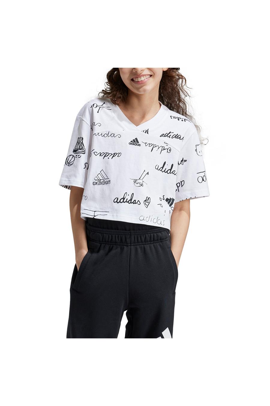 adidas JG BLUV CR T Çocuk   T-shirt IV9434