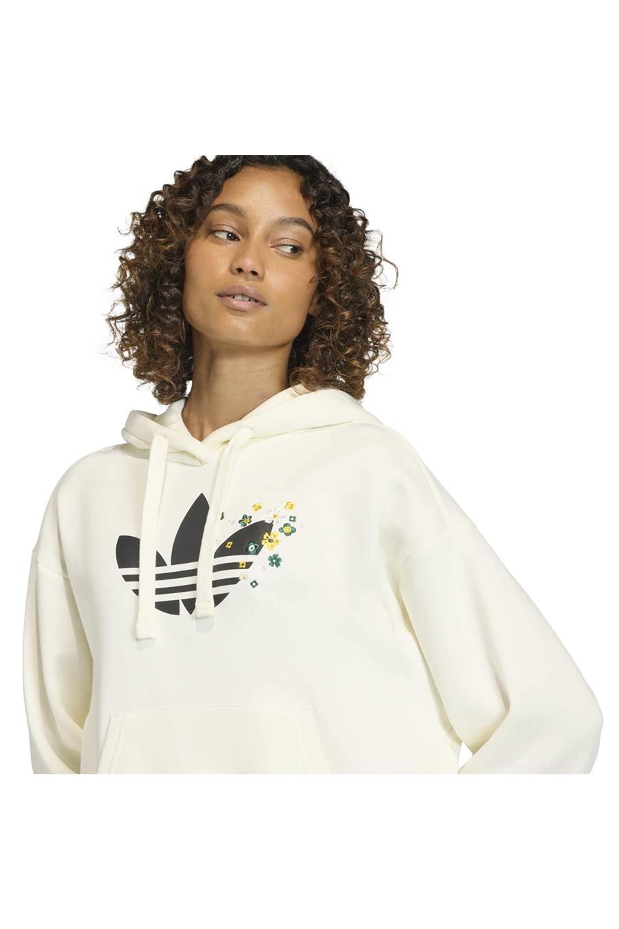 adidas  Kadın Beyaz  Sweatshirt ESS FT HD OS KC9172