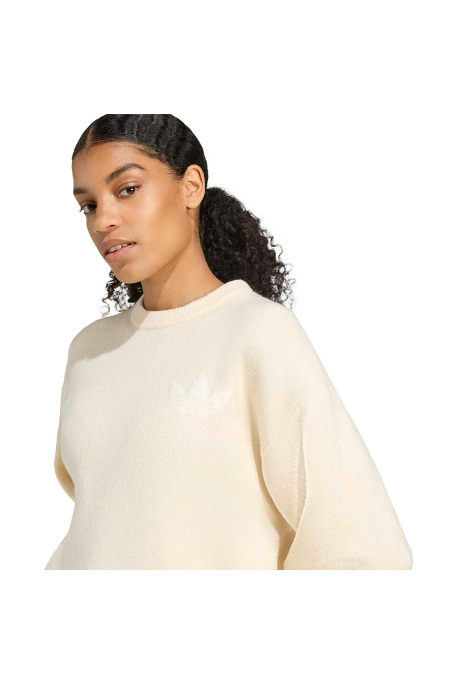 adidas Kadın  Beyaz  Sweatshirt KNITTED SWEATER KF2339