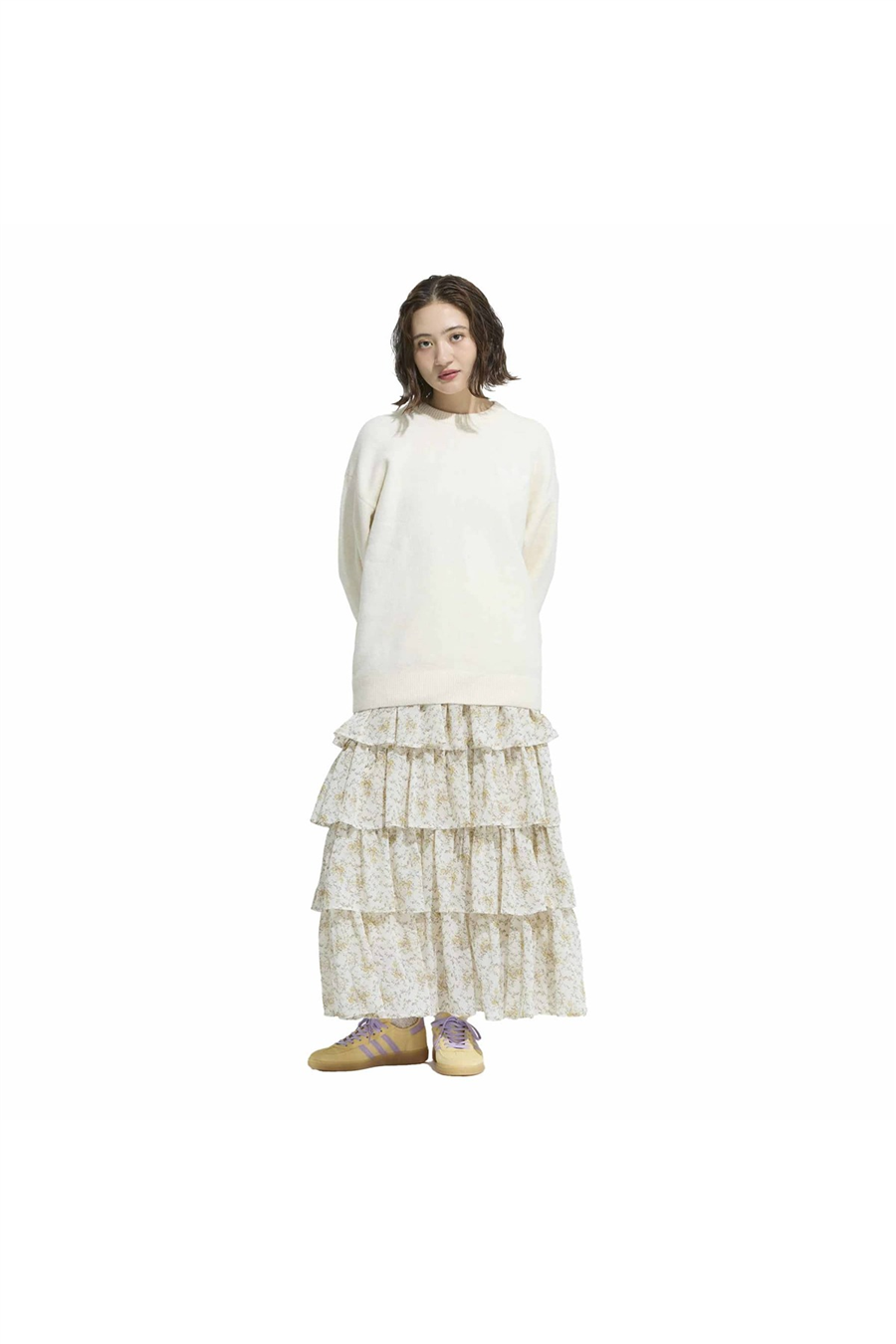 adidas Kadın  Beyaz  Sweatshirt KNITTED SWEATER KF2339