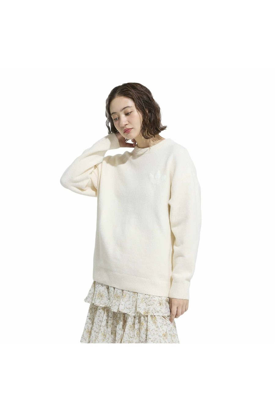 adidas Kadın  Beyaz  Sweatshirt KNITTED SWEATER KF2339