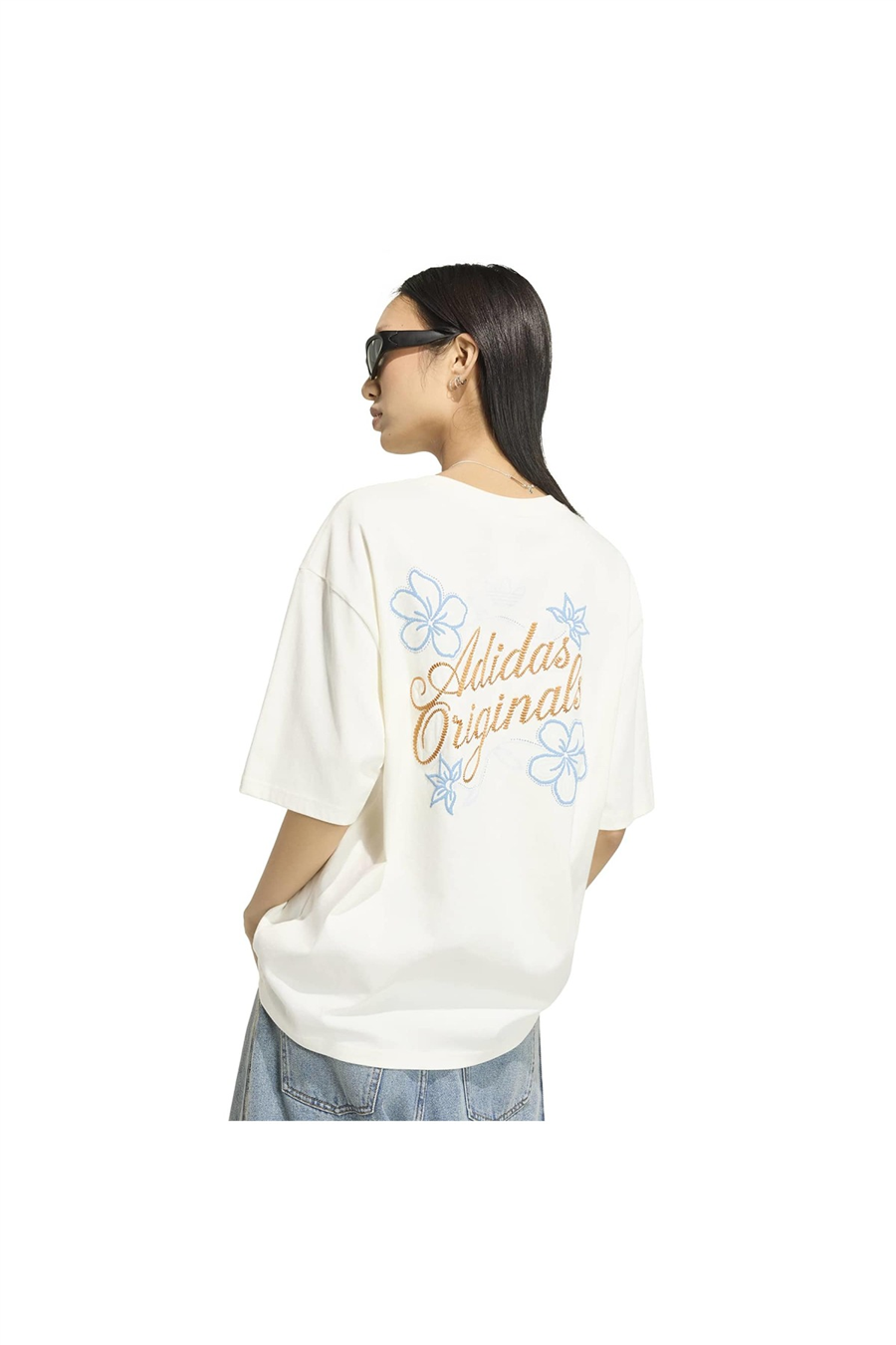 adidas Kadın  Beyaz  T-shirt GFX TEE KY8142