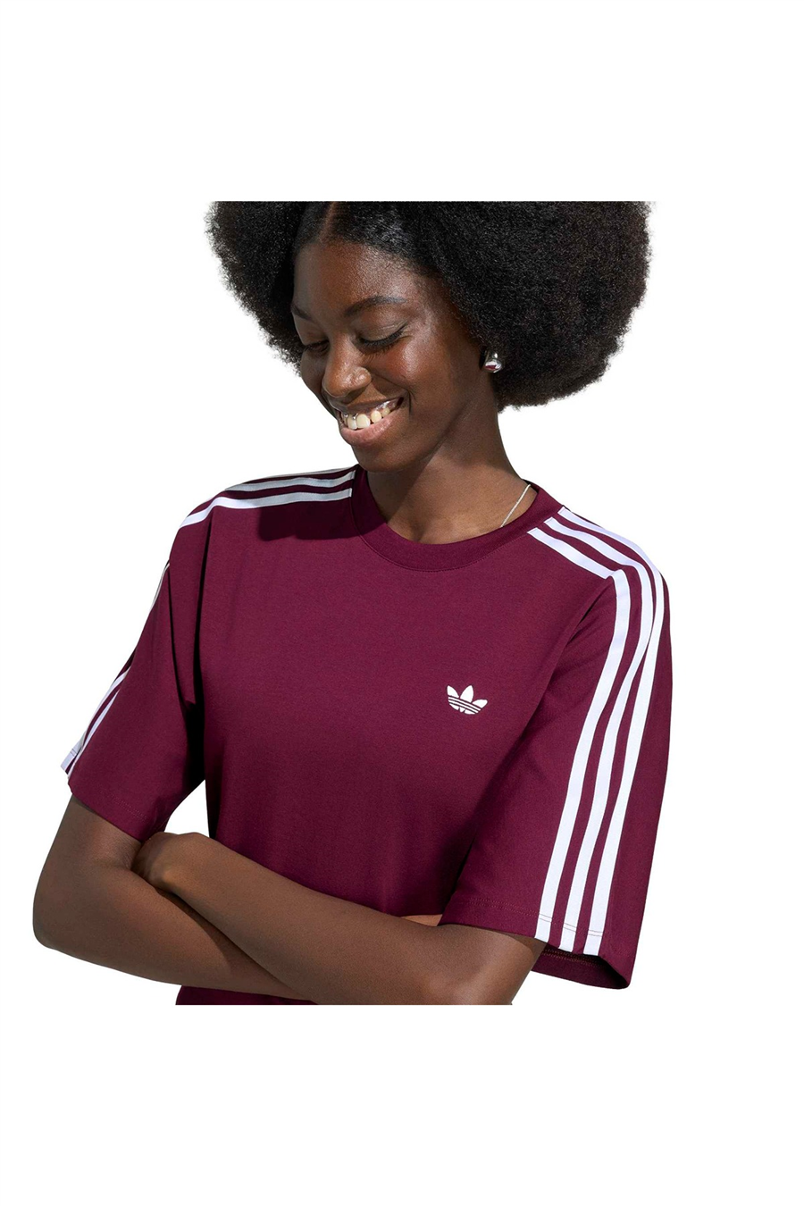 adidas  Kadın Bordo  T-shirt SLIM SS TEE KY5092