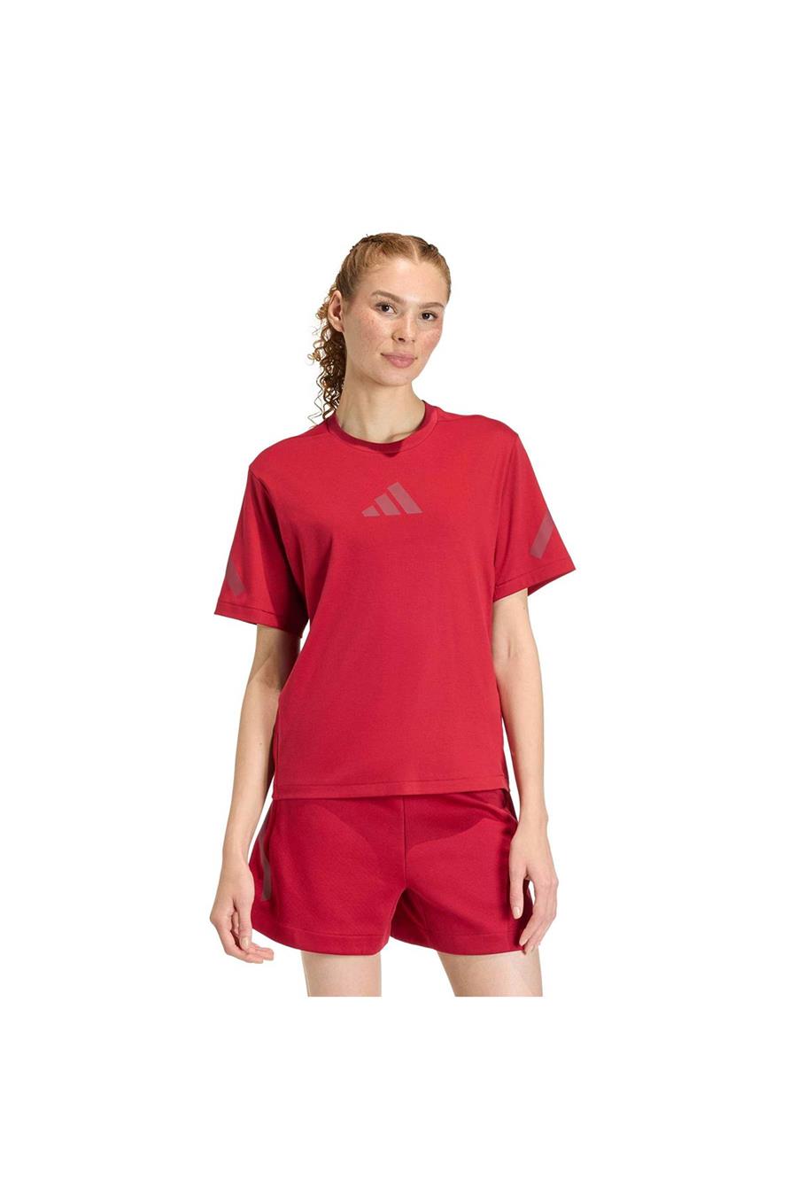 adidas  Kadın Bordo  T-shirt W Z.N.E. TEE KC7718