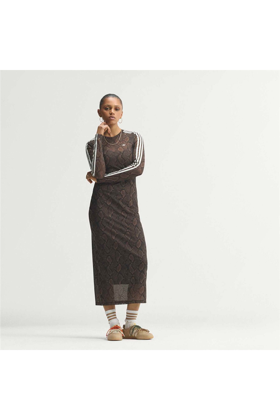 adidas Kadın Elbise SNAKE PRINT MAXI DRESS KX1892