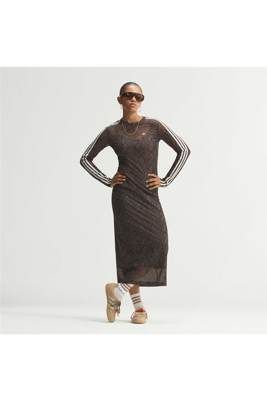 adidas Kadın Elbise SNAKE PRINT MAXI DRESS KX1892