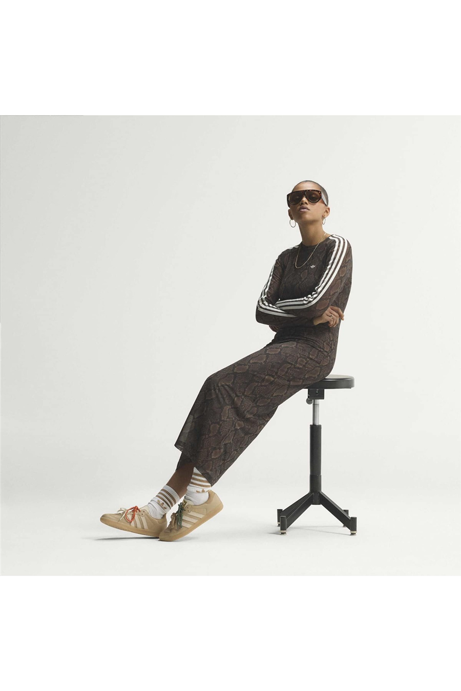 adidas Kadın Elbise SNAKE PRINT MAXI DRESS KX1892