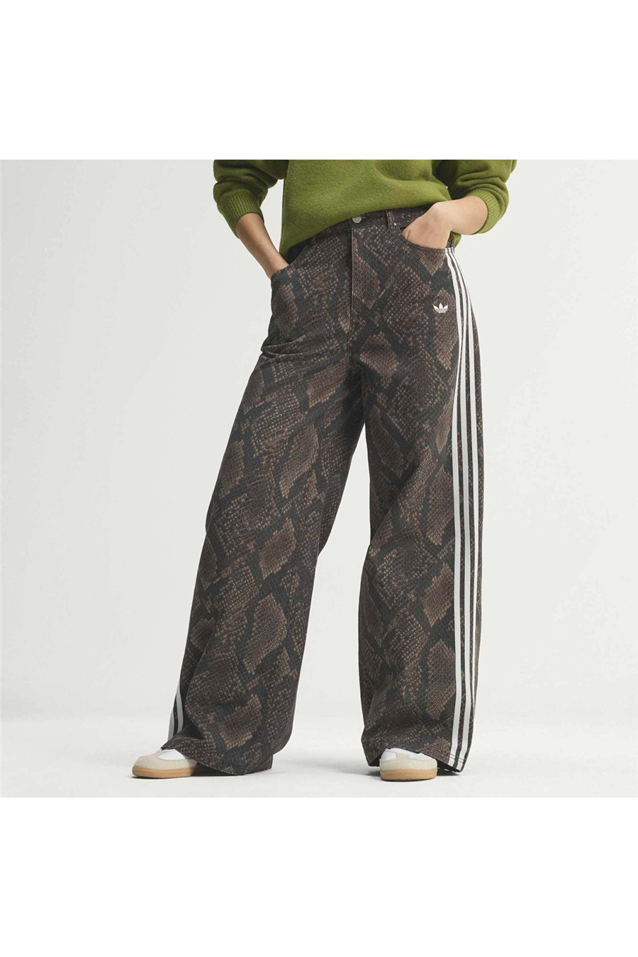 adidas Kadın Eşofman Altı SNAKE PRINT DENIM LOOSE PANTS KY0631