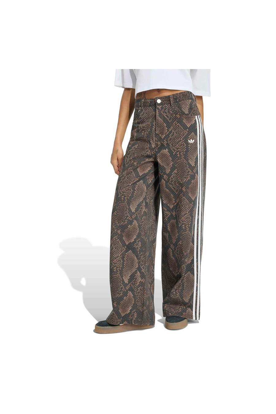 adidas Kadın Eşofman Altı SNAKE PRINT DENIM LOOSE PANTS KY0631