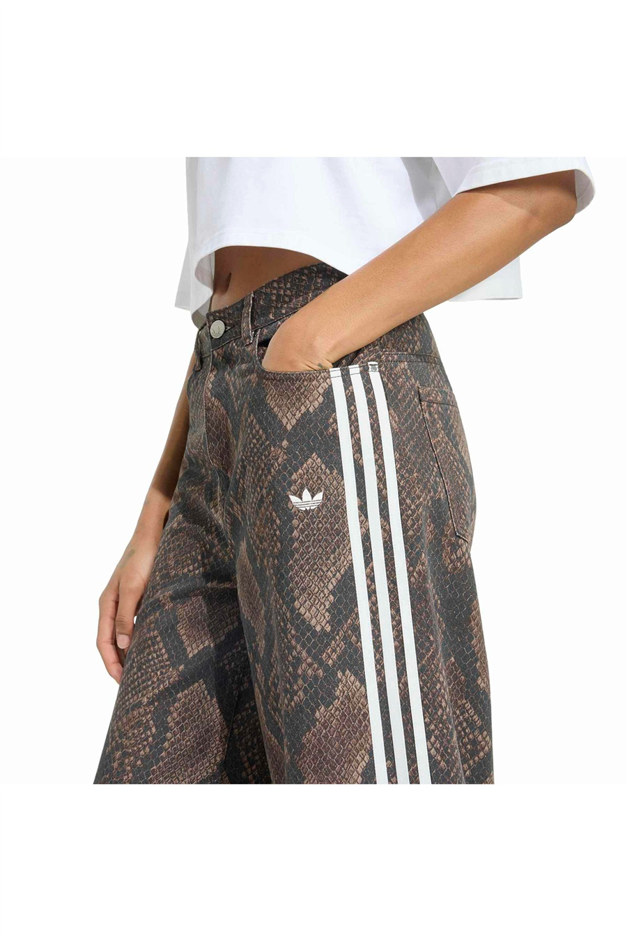 adidas Kadın Eşofman Altı SNAKE PRINT DENIM LOOSE PANTS KY0631