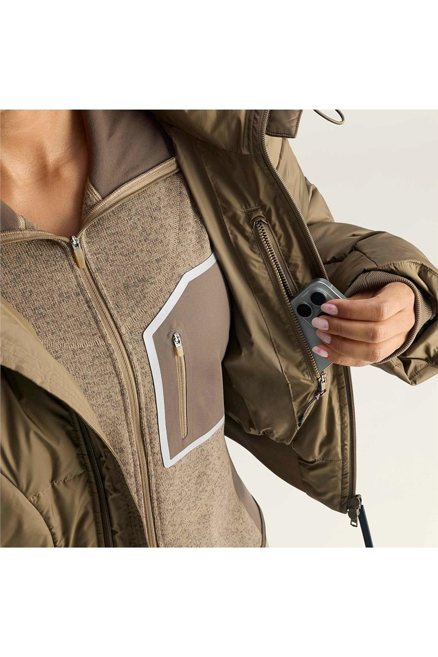 adidas Kadın  Kahverengi  Mont aSMC CROP PUF JM3652