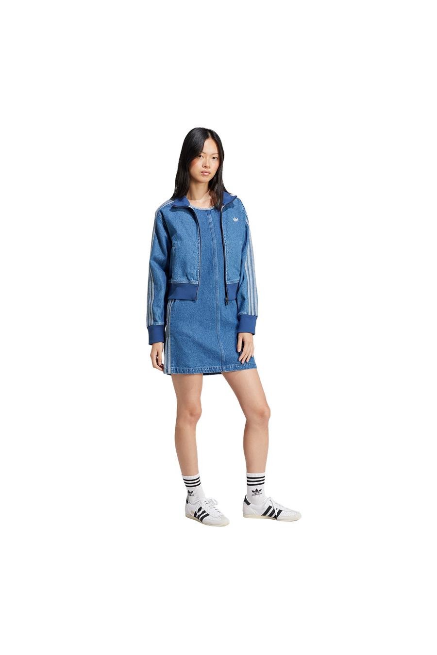 adidas Kadın  Mavi  Elbise DENIM 3S DRESS JD2580