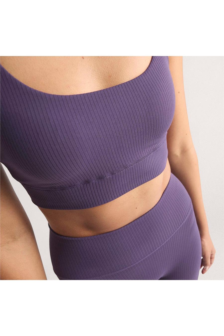 adidas Kadın  Mor  Sporcu Sütyeni ALL ME RIB LS JL5544