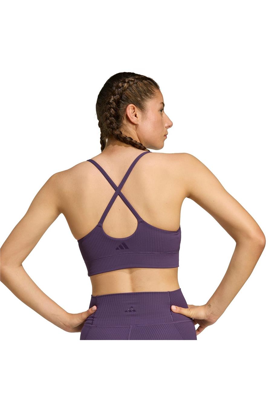 adidas Kadın  Mor  Sporcu Sütyeni ALL ME RIB LS JL5544