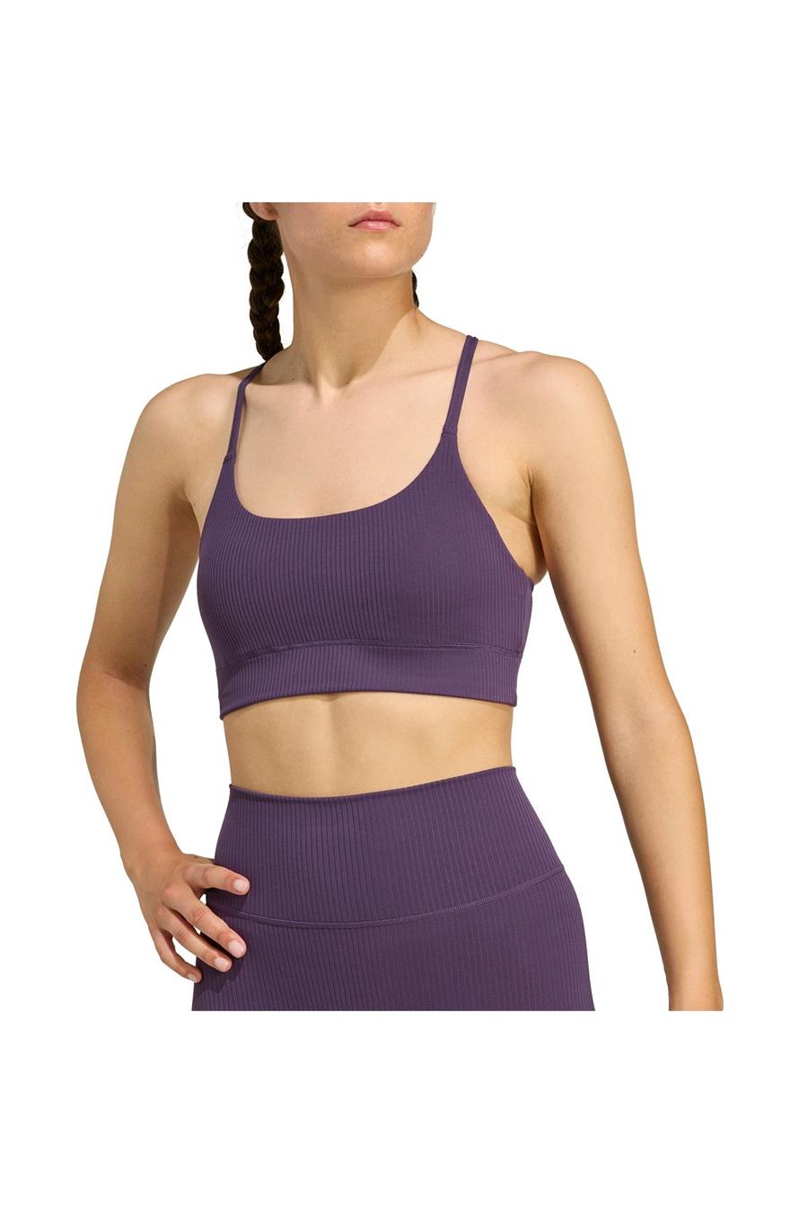 adidas Kadın  Mor  Sporcu Sütyeni ALL ME RIB LS JL5544