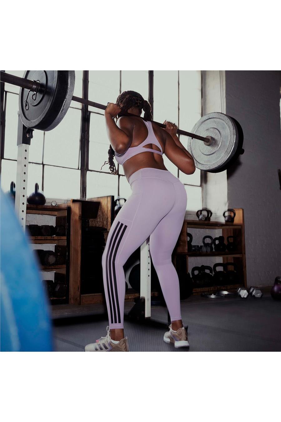 adidas Kadın  Mor  Tayt OPT 3S 1/1 JX7323