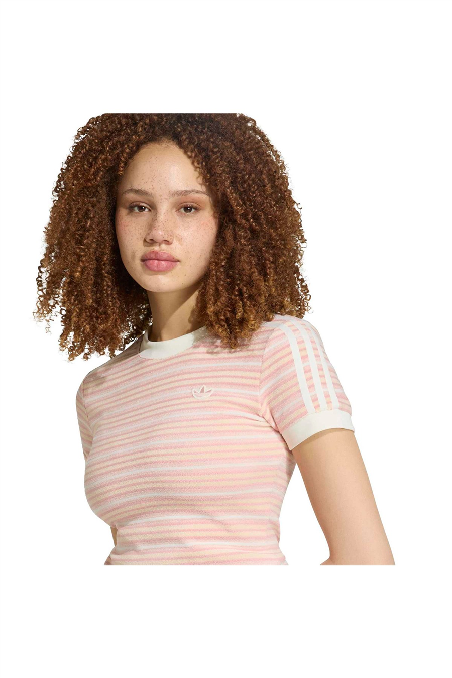 adidas Kadın  Pembe  T-shirt STRIPED TEE KY8116