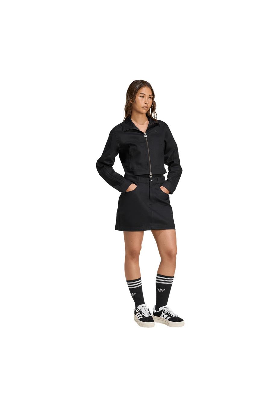 adidas Kadın  Siyah  Ceket FB CROP TT JW7267