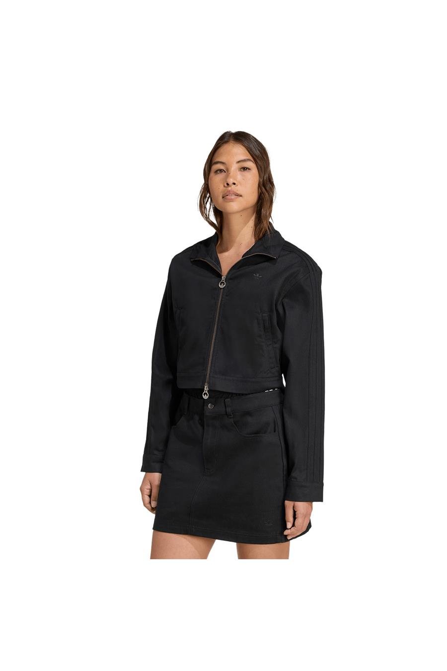 adidas Kadın  Siyah  Ceket FB CROP TT JW7267